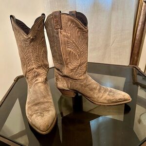 Soft leather cowboy boots